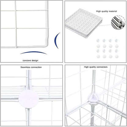 C&AHOME Wire Cube Storage, 9-Cube Organizer Metal, Wire C Grids Storage - Image 6