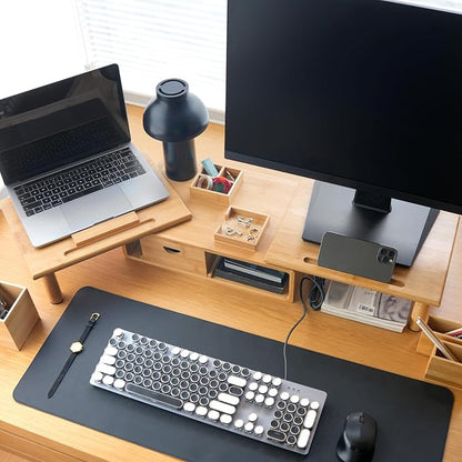 Dual Monitor Stand Riser with Drawer - Image 4