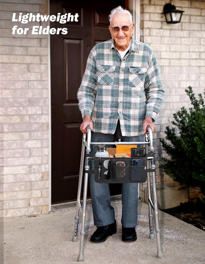 JOYTUTUS Walker Basket for Folding Walker, Basket for Walkers for Seniors - Image 6