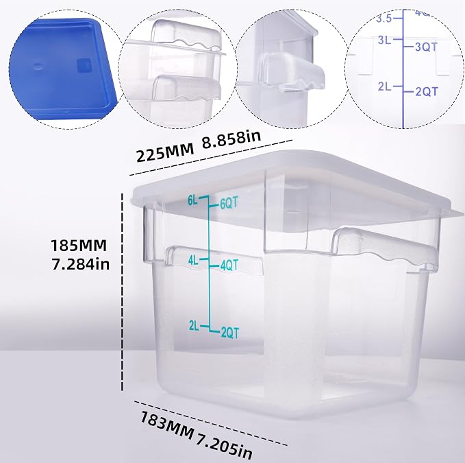 2 Pack Square Food Storage Container - Image 3