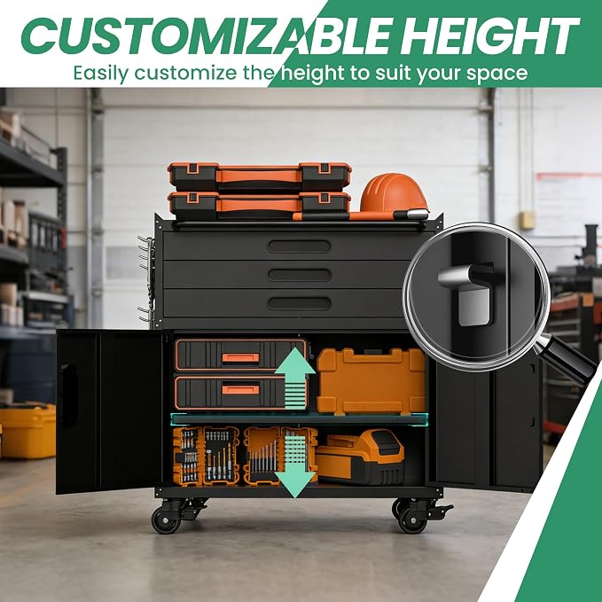 Garage Cabinet System | Heavy Duty Steel All-in-One Modular Garage Cabinet Set - Image 5