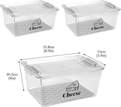 Cheese Holder Food Storage, Airtight Cheese Storage Box - Image 7