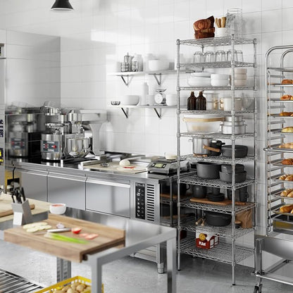 18" Deep x 24" Wide x 86" Height Wire Shelving Kit | 10-Tier | NSF Commercial - Image 7