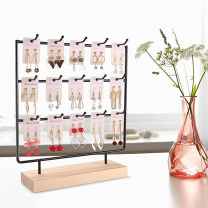 Earring Display Stand for Selling, Wood Earring Rack Tower Display Holder Stand - Image 5