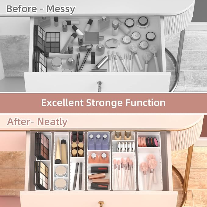 6 PCS Desk Drawer Organizer, Bathroom Drawer Organizer Trays - Image 4
