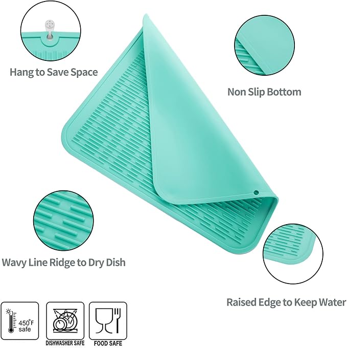 Silicone Dish Drying Mat for Multiple Usage, Easy clean, Eco-friendly, - Image 2