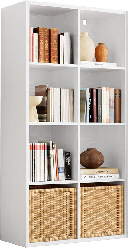 IRONCK Bookshelf, 8-Cube Storage Cube Shelf Organizer, Extra Thick Frame by IRONCK