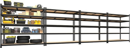 PrimeZone 4 Pack Heavy Duty Adjustable 5 Tier Garage Storage Shelves by PrimeZone