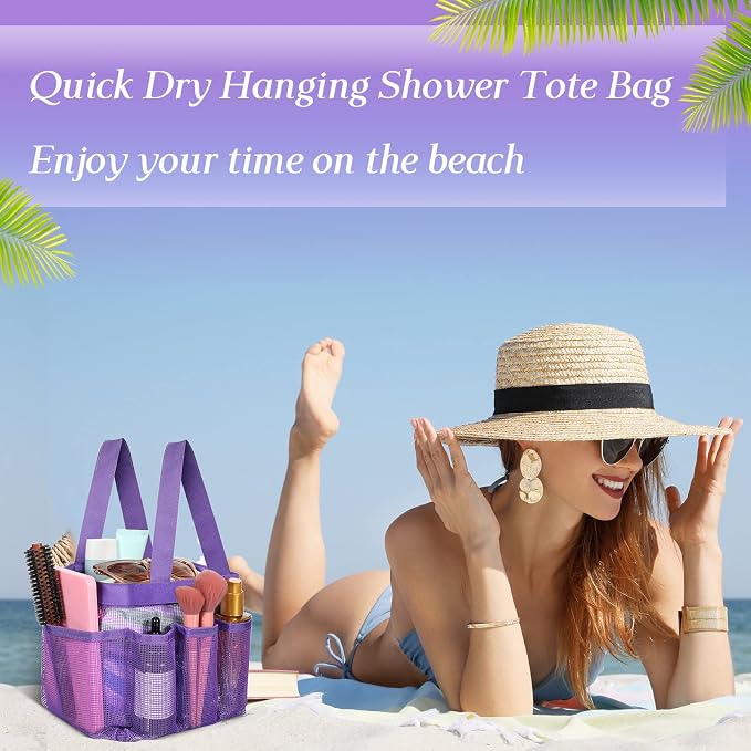 Hillban 4 Pcs Mesh Shower Caddy Portable Shower Caddy - Image 5