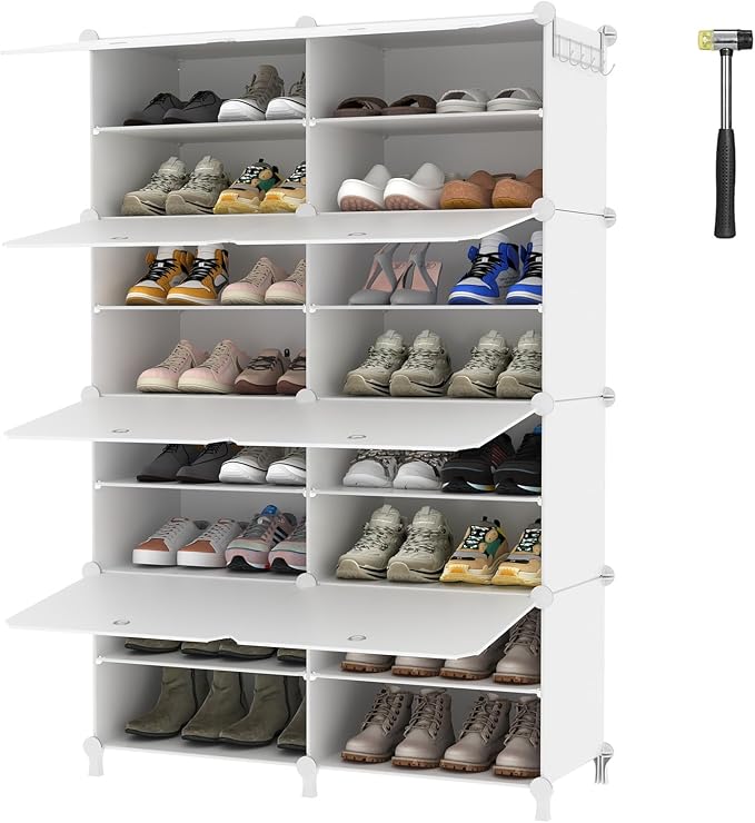 AWTATOS 8 Tiers Shoe Rack Organizer, 32 Pair Shoe Storage Cabinet by AWTATOS