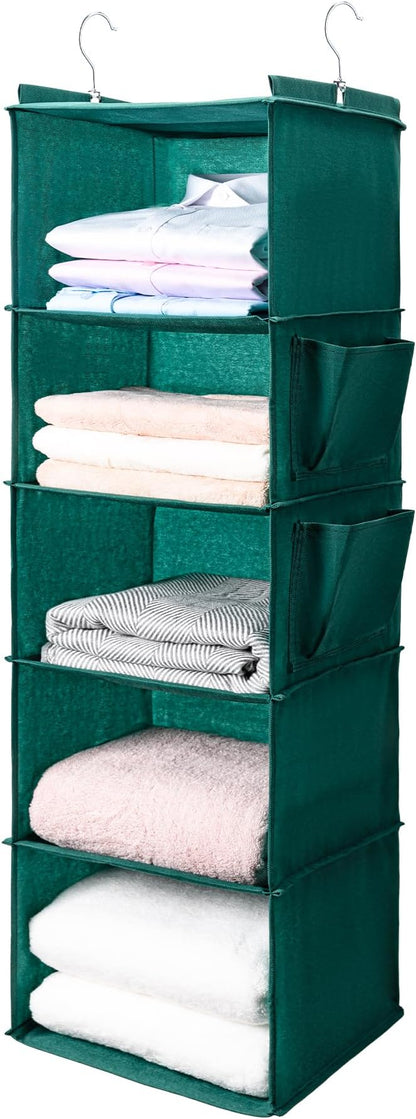 BOOMIBOO Hanging Closet Organize and Shelves，5-Hanging Shelf by BOOMIBOO
