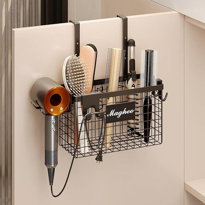 Hair Dryer Holder Cabinet Door 3-in-1 Adhesive Hair Tool Organizer Wall Mounted by COMFORTYOURHOME
