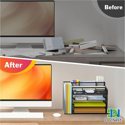 Docnest 4 Tier Mesh Desk Organizer - Image 2