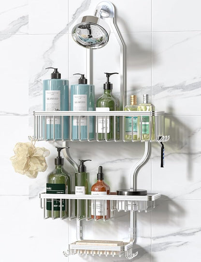 YASONIC Never Rust Shower Caddy Hanging, Aluminum Shower Racks by YASONIC
