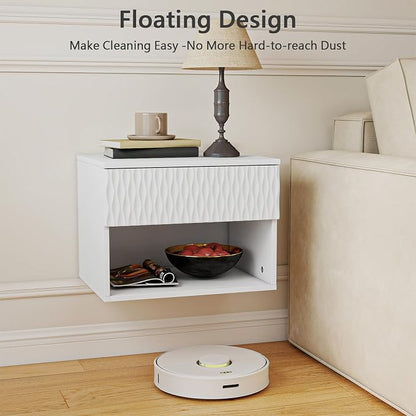 Floating Nightstand Set of 2, Modern Bedside Tables - Image 5