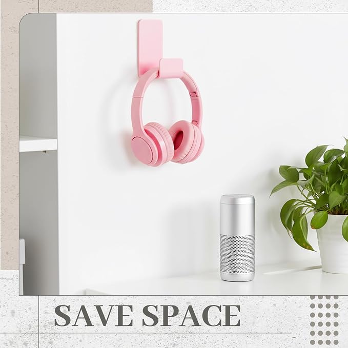 Weewooday 4 Pieces Headphone Hanger Headset Stand Holder Adhesive Wall Mount - Image 4