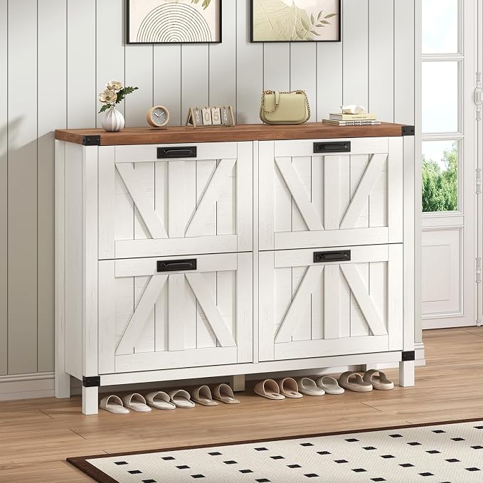 47" Farmhouse Shoe Cabinet - Image 8