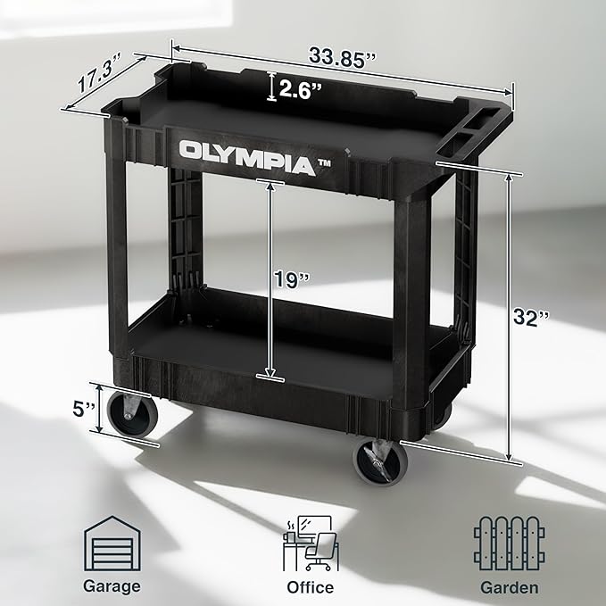 Olympia Tools 87-884-917 Indoor Outdoor Heavy Duty Rolling Utility Cart - Image 4