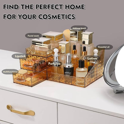 Clear Makeup Organizer for Vanity, Desk Makeup Caddy - Image 4