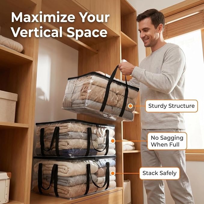 Large Heavy-Duty Thick Plastic Clear Storage Bag - Image 6