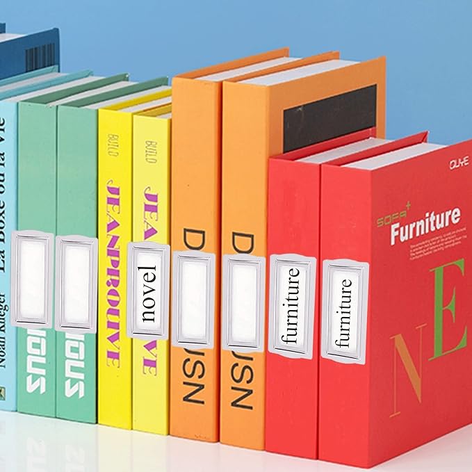 Self Adhesive Metal Bookplates for Books Cards 10Pcs Horizontal Clip Label | - Image 8