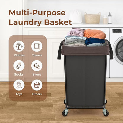 160L Rolling Laundry Basket - Image 6