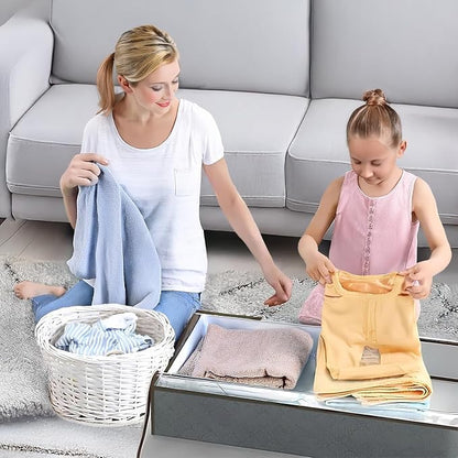 90L Under Bed Storage Containers, Closet Organizers and Storage Bins, Foldable - Image 3