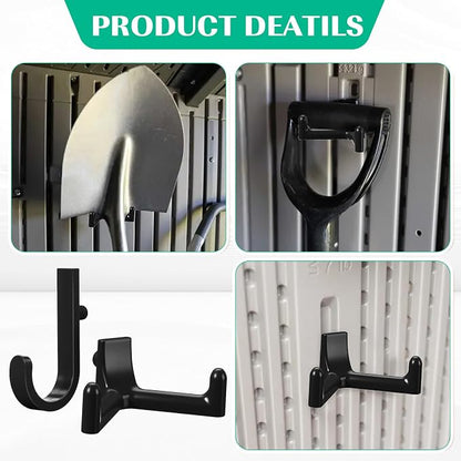 20 Pcs Storage Shed Tool Hooks Black Tool Hanger Compatible - Image 3