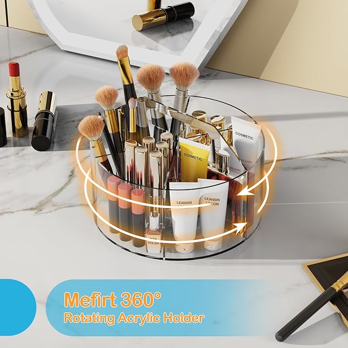 Acrylic Pen Holder, 360 Degree Rotating Pen Organizer, Rotating Desk Acrylic - Image 6