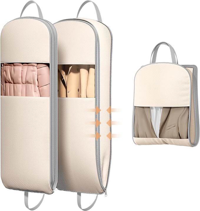 DIMJ 2 Pack 43" Garment Bags for Hanging Clothes by DiMJ