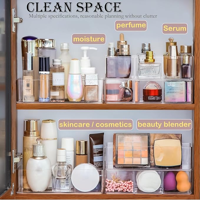 Acrylic Organizer 4-piece Makeup Organizer Countertop - Image 5