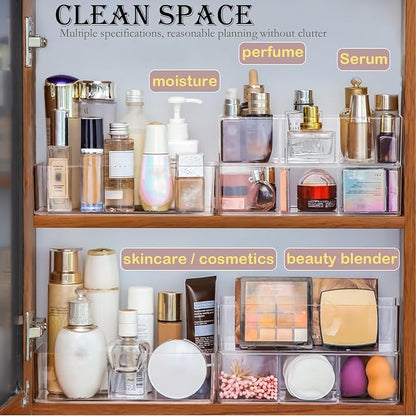 Acrylic Organizer 2 pieces Makeup Organizer Countertop - Image 5