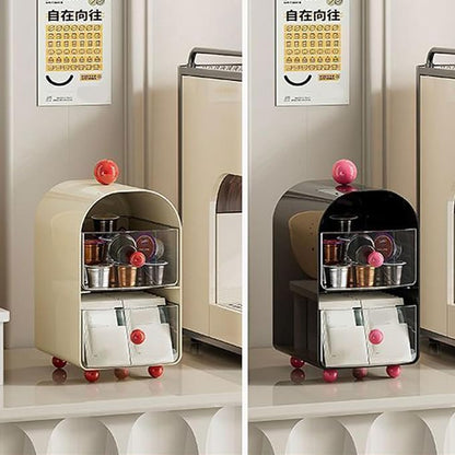 Multi-Compartment Tray for Coffee Pods & Tea Bags Space-Saving Kitchen/Desktop - Image 4