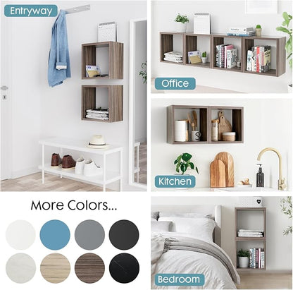 Cube Floating Shelves Set2, Display Shelves Wall Mount 7.75" D x 12.5" W x - Image 5