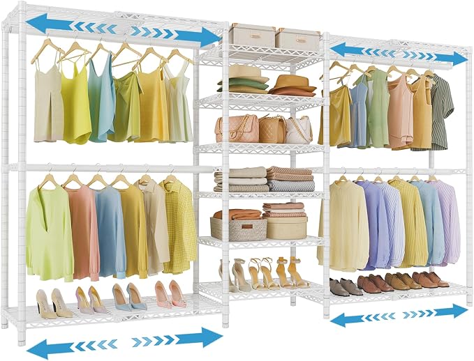 VIPEK X3 Plus Large Expandable Closet Rack Adjustable from 5'10" to 8'8" by VIPEK