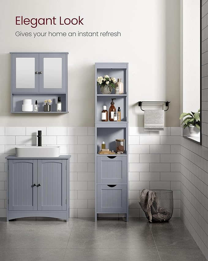 VASAGLE Storage Cabinet, Storage Organizer Rack Stand - Image 7