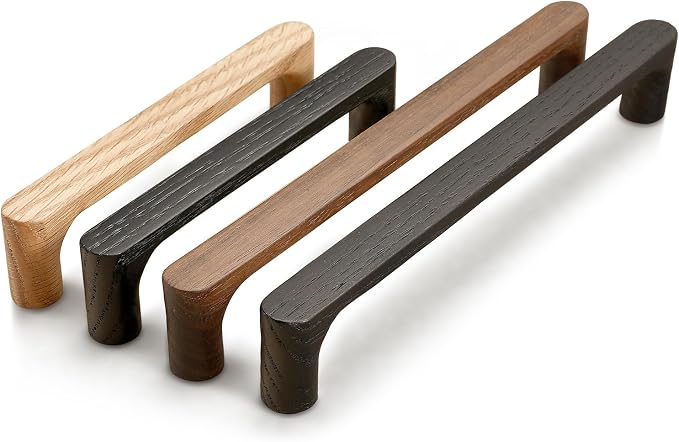 Walnut Round 5 in 10 pcs Wooden Drawer Pulls Handle pulls - Image 3