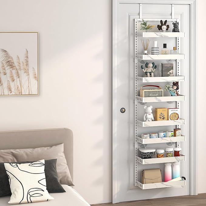 bukfen Over the Door Pantry Organizer, 8-Tier Adjustable Basket Kitchen Pantry - Image 7