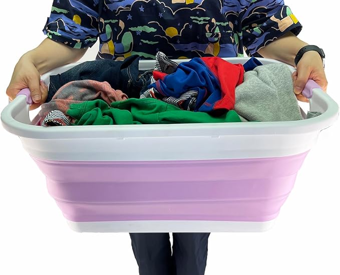 SAMMART 41L Collapsible Plastic Laundry Basket - Image 6