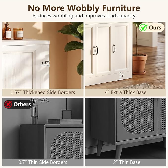78.5" W Modern Buffet Cabinet - Image 5