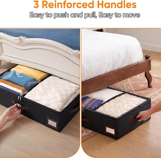 OIAHOMY 2 Pack 38L Under Bed Storage - Image 6
