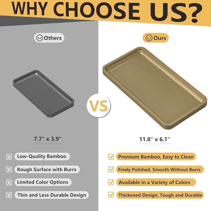 Weenson Gold Bathroom Vanity Tray - Image 7