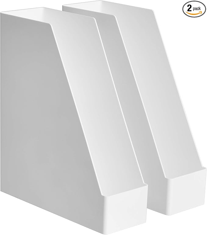 Amazon Basics Rectangular Plastic Desk Organizer, Magazine Rack by AmazonBasics