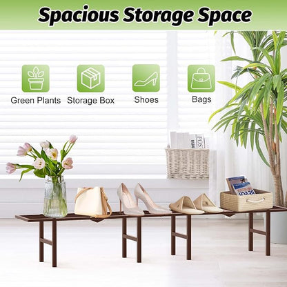 2 Pack Metal Plant Stand Outdoor Indoor, 1 Tier Folding Tiered Flower Plant - Image 4