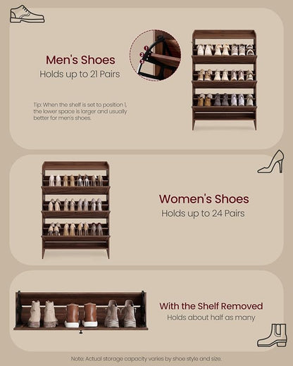 VASAGLE Shoe Storage Cabinet Organizer - Image 5