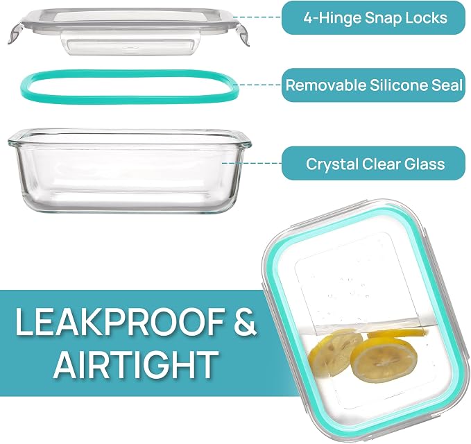 Vtopmart 5Pack 22oz Glass Storage Containers - Image 6