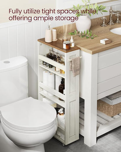 VASAGLE 4-Tier Slide-Out Storage Cart, Slim Kitchen Cart - Image 5