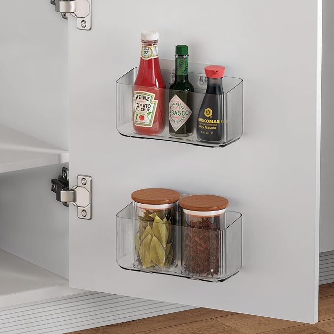 MaraFansie 2 Pack Over Cabinet Organizer Storage Lid Organizer Caddy Space - Image 3