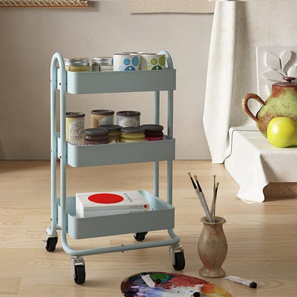 Metal Rolling Cart, 3-Tier Metal Rolling Cart - Image 6