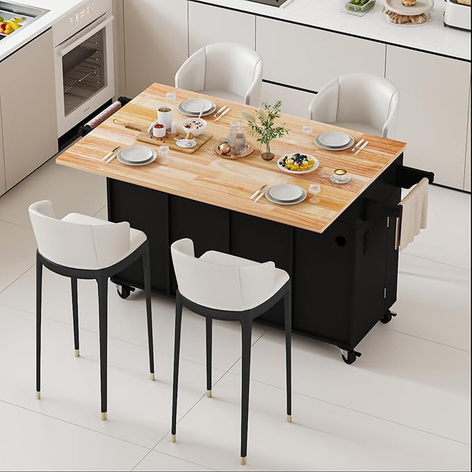 59’’ Rolling Kitchen Island Cart - Image 5